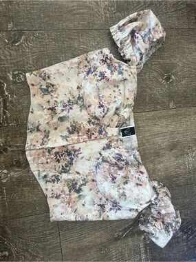 Windsor Floral Off-Shoulder Corset Crop Top